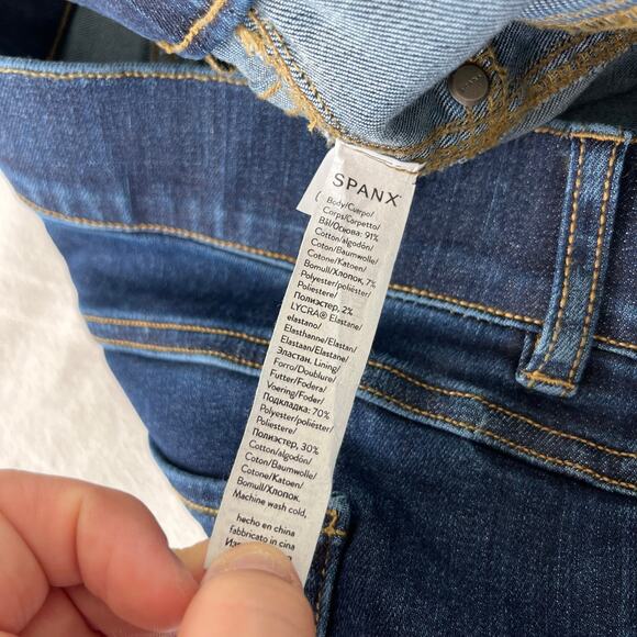 SPANX Midnight Shade Flare Denim Stretch High Rise Jeans, Size XL Tall - Picture 11 of 13